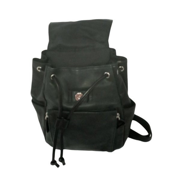 Y2K St Johns Bay Mini Backpack Black Leather Purse Shoulder Bag - Picture 10 of 14